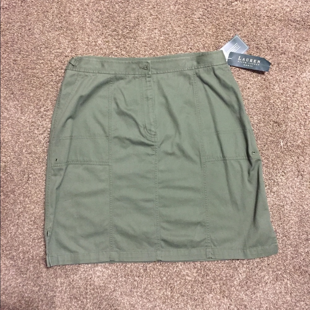 Lauren olive colored skirt